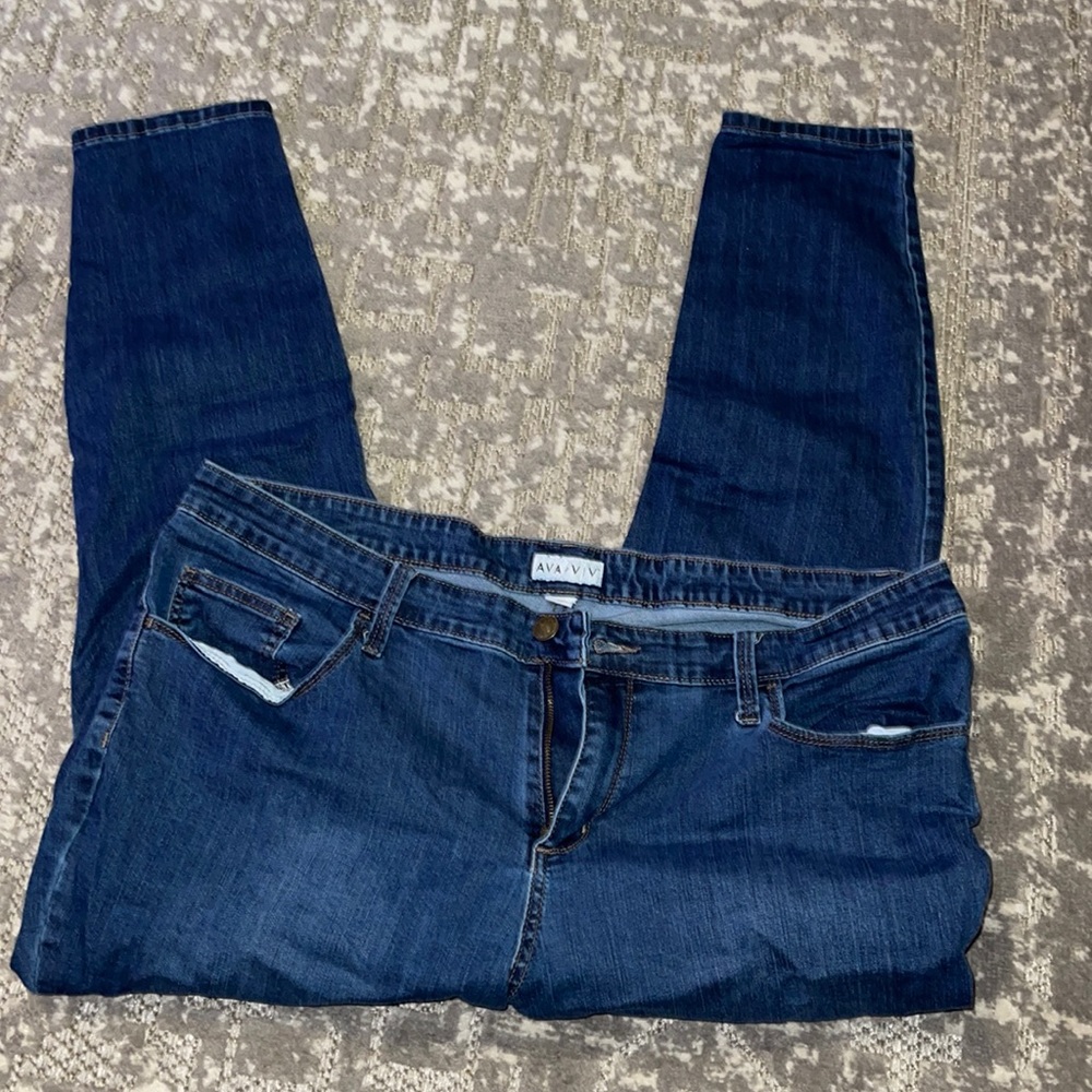 Ava and Viv Dark Wash Skinny Jean